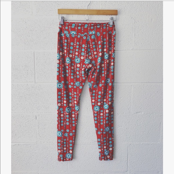 LuLaRoe Captain America Women’s leggings OS - Picture 4 of 5